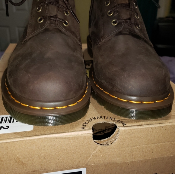 Dr Doc Martens Crazy Horse Brown Leather Boots EU 45 UK 10 US M 11 US W 12 - Picture 7 of 12